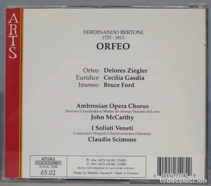 CDs de m&uacute;sica: CD. ORFEO. BERTONI - Foto 2