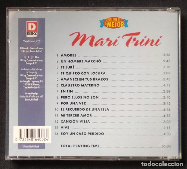 CDs de m&uacute;sica: 1996 CD - MARI TRINI / SIMPLEMENTE LO MEJOR - Foto 5