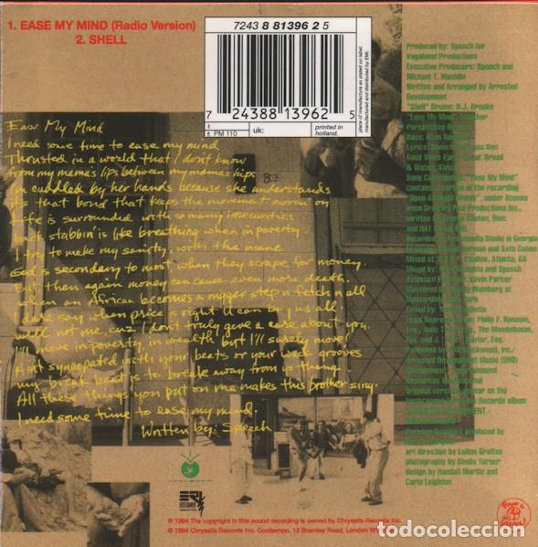 CDs de m&uacute;sica: Arrested Development - Ease my Mind (CD single: 2 temas) - Foto 2