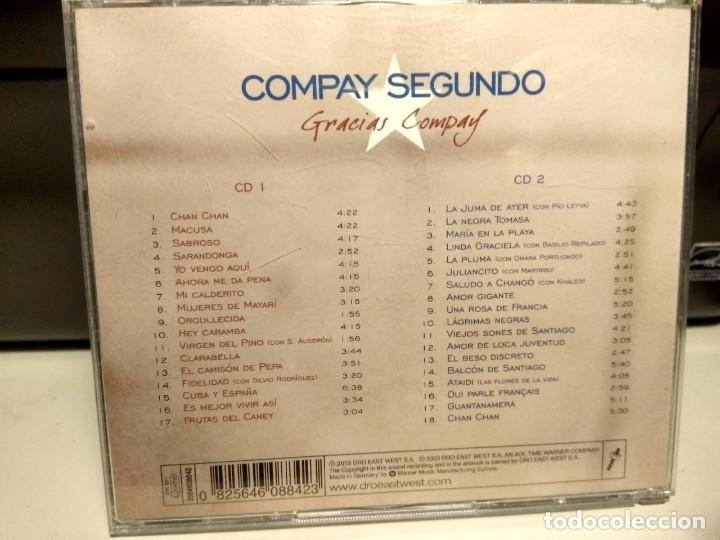 CDs de m&uacute;sica: DOBLE CD COMPAY SEGUNDO : GRACIAS COMPAY ( 35 CANCIONES !!!!) - Foto 2