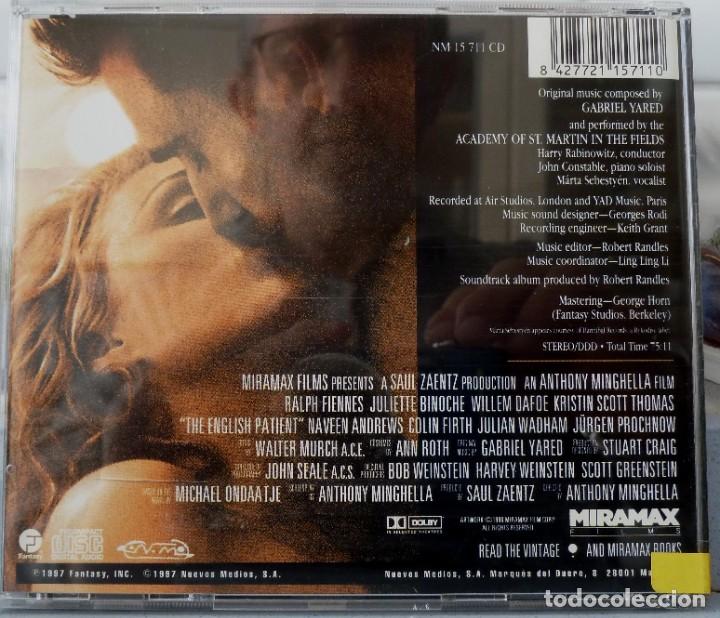 CDs de m&uacute;sica: EL PACIENTE INGLES - GABRIEL YARED - Foto 2