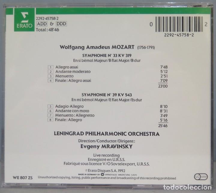 CDs de m&uacute;sica: CD. MOZART Symphony No.33 & 39. MRAVINSKY - Foto 2