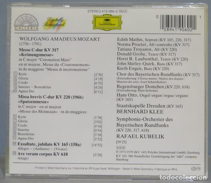 CDs de m&uacute;sica: CD. CD MOZART. KRONUNGSMESSE - Foto 2