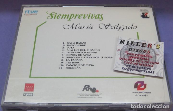 CDs de m&uacute;sica: Mar&iacute;a Salgado - Siemprevivas - CD - Foto 2