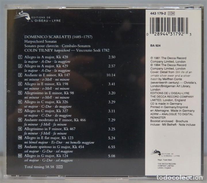 CDs de m&uacute;sica: CD. Harpsichord Sonatas. SCARLATTI. TILNEY - Foto 2