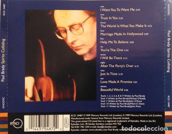 CDs de m&uacute;sica: Paul Brady - Spirits Colliding - Foto 2