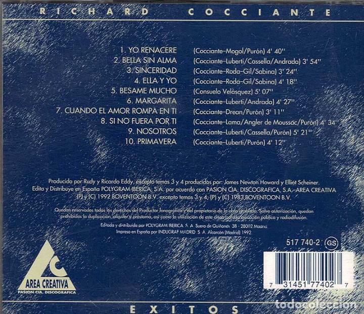 CDs de m&uacute;sica: Richard Cocciante - Exitos. CD - Foto 2