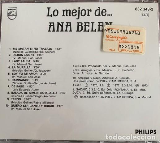 CDs de m&uacute;sica: Lo Mejor De Ana Bel&eacute;n - CD - Foto 2
