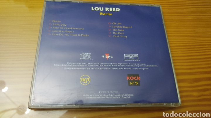 CDs de m&uacute;sica: Cd LOU REED &rdquo;BERLIN&rdquo; - Foto 2
