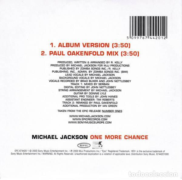 CDs de m&uacute;sica: Michael Jackson - One more chance - Foto 2