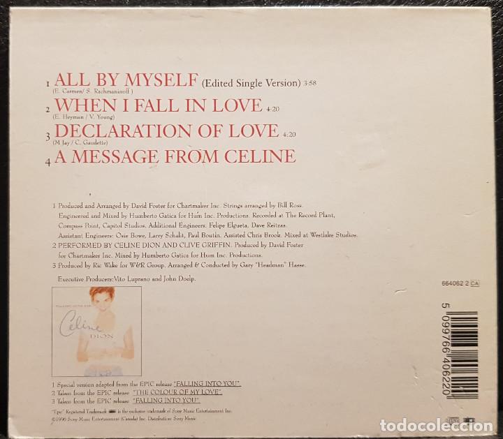 CDs de m&uacute;sica: CELINE DION - ALL BY MYSELF - CD SINGLE - UK/EEC - DIGIPACK - Foto 2