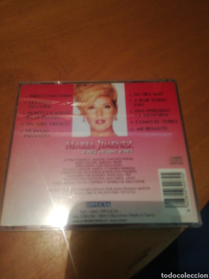 CDs de m&uacute;sica: Mar&iacute;a Jim&eacute;nez eres como eres (firmado) -2 - Foto 3