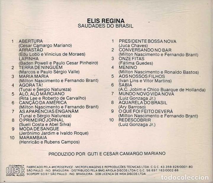 CDs de m&uacute;sica: Elis Regina - Saudade do Brasil. 2xCD - Foto 2