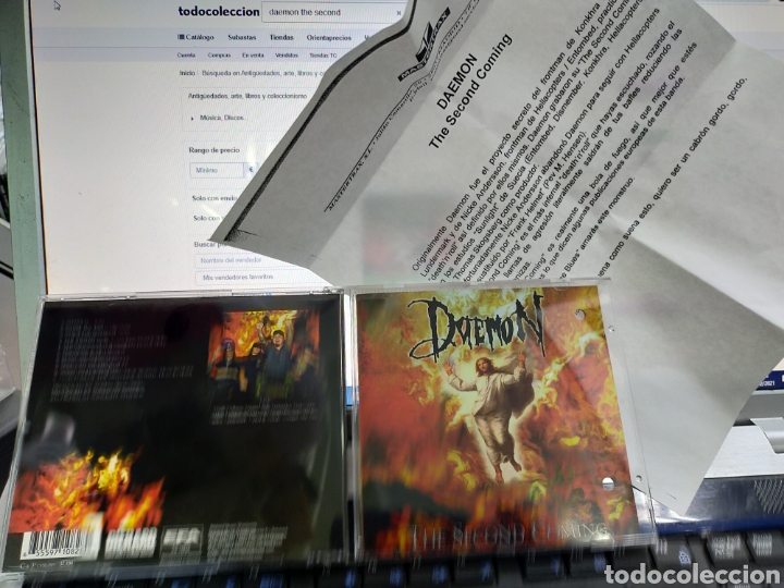 CDs de m&uacute;sica: Daemon CD the second coming 1999 con hoja promo - Foto 1