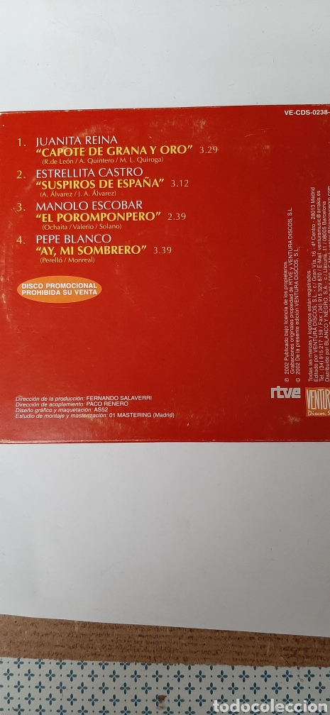CDs de m&uacute;sica: CANTARES banda sonora original cd - Foto 2