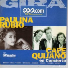 CDs de Música: CD PAULINA RUBIO, CAFE QUIJANO, GIRA QDQ WANADOO 2001. Lote 241381525