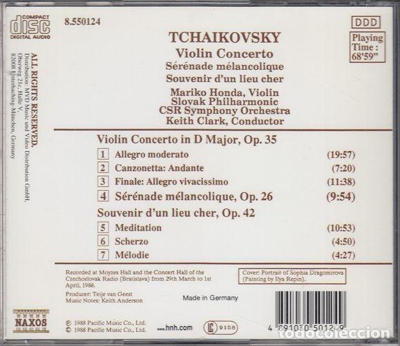 CDs de m&uacute;sica: TCHAIKOVSKY - VIOLIN CONCERTO - KEITH CLARK - CD - Foto 2