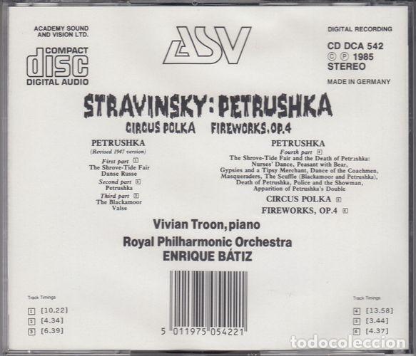 CDs de m&uacute;sica: STRAVINSKY - PETRUSHKA - ENRIQUE BATIZ - CD - Foto 2