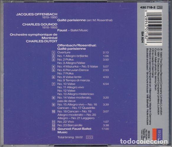 CDs de m&uacute;sica: OFFENBACH - GAITE PARISIENNE - CHARLES DUTOIT - CD DECCA - Foto 2