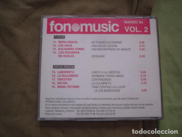 CDs de m&uacute;sica: Fonomusic Vol. 2 Marzo 94 - Foto 2