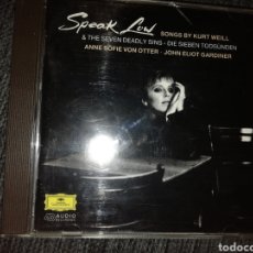 CDs de Música: SPEAK LOW. SONGS BY KURT WEILL. ANNE SOFIE VON OTTER / JOHN ELIOT GARDINER. Lote 242069335