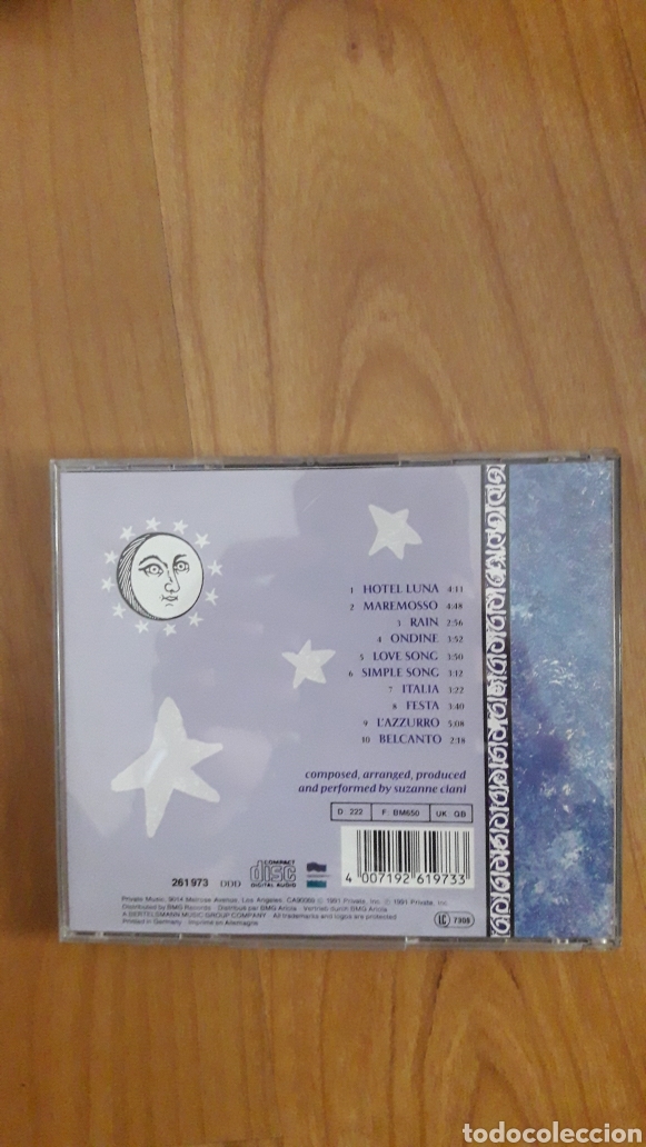 CDs de m&uacute;sica: SUZANNE CIANI. HOTEL LUNA - Foto 2
