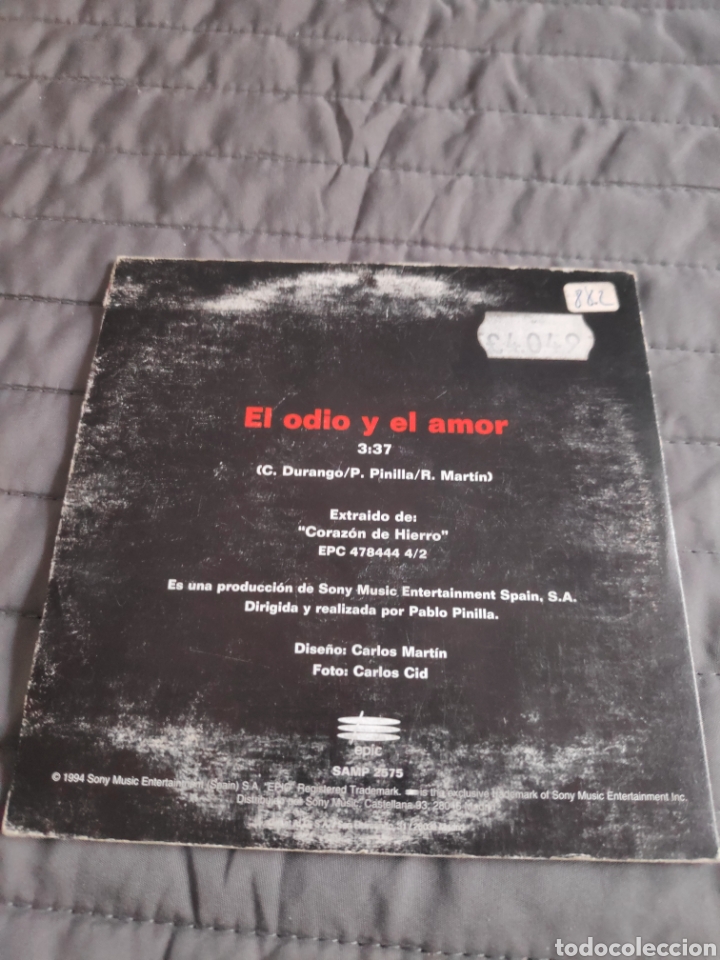 CDs de m&uacute;sica: Cd single - Rafa Martin - El odio y el amor - Foto 2