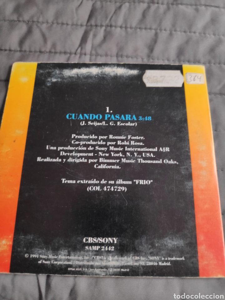 CDs de m&uacute;sica: Cd single - Robi Rosa - Cuando Pasar&aacute; - Foto 2
