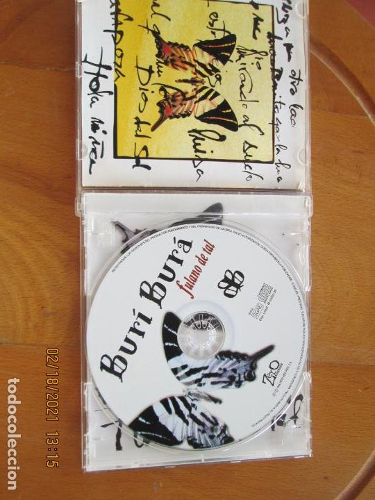 CDs de m&uacute;sica: BUR&Iacute; BUR&Aacute; - FULANO DE TAL CD - Foto 3