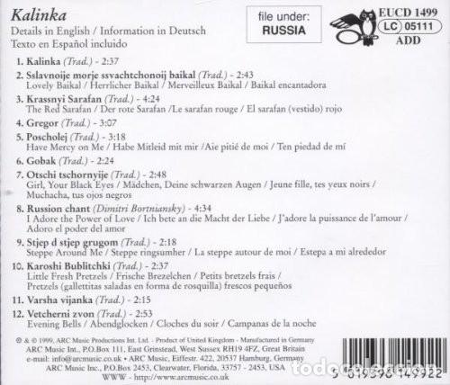 CDs de m&uacute;sica: Balalaika-Ensemble &rdquo;Wolga&rdquo; - Kalinka - CD - Foto 2