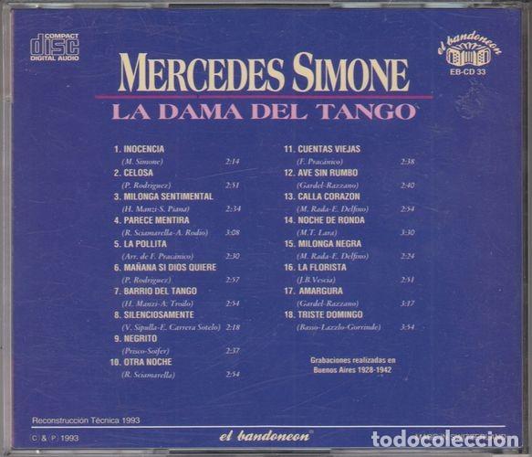 CDs de m&uacute;sica: MERCEDES SIMONE - LA DAMA DEL TANGO - CD IMPECABLE - Foto 2