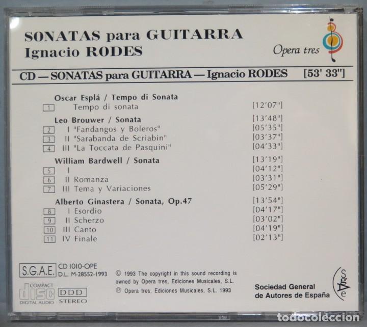 CDs de m&uacute;sica: CD. SONATAS PARA GUITARRA. IGNACIO RODES - Foto 2