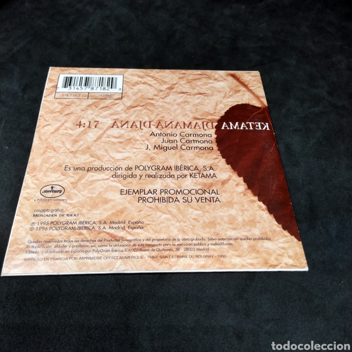 CDs de m&uacute;sica: KETAMA - DJAMANA DJANA - 1995 - CD SINGLE - Foto 2