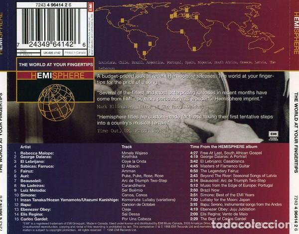 CDs de m&uacute;sica: The World At Your Fingertips (Hemisphere Sampler Volume 3) - CD - Foto 2