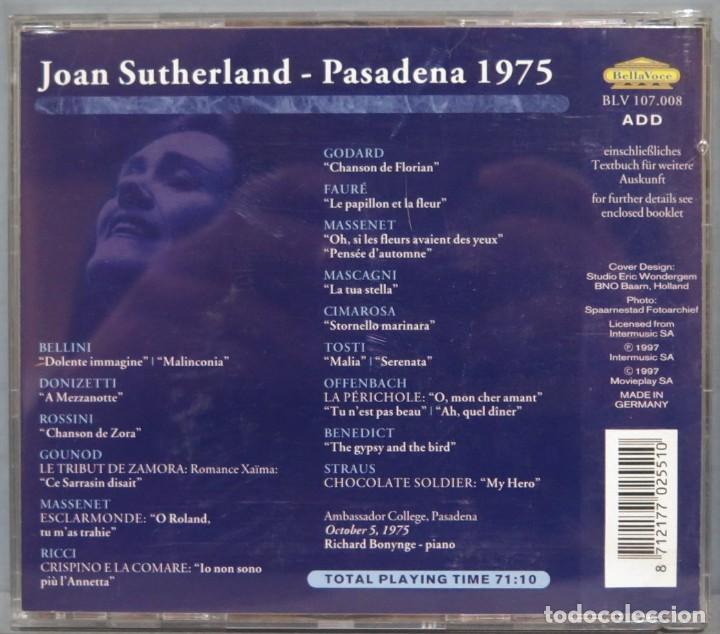 CDs de m&uacute;sica: Her Spectacular Pasadena Concert. SUTHERLAND - Foto 2