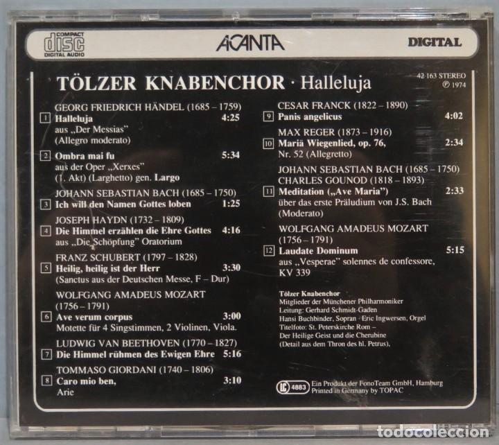 CDs de m&uacute;sica: CD. HALLELUJA. T&ouml;lzer Knabenchor - Foto 2