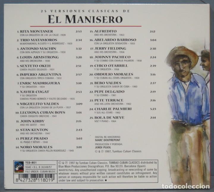 CDs de m&uacute;sica: CD. 25 VERSIONES CLASICAS DE EL MANISERO - Foto 2