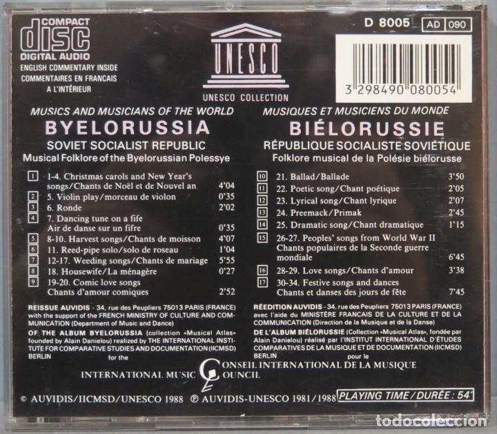 CDs de m&uacute;sica: CD. BYELORUSSIA. UNESCO - Foto 2