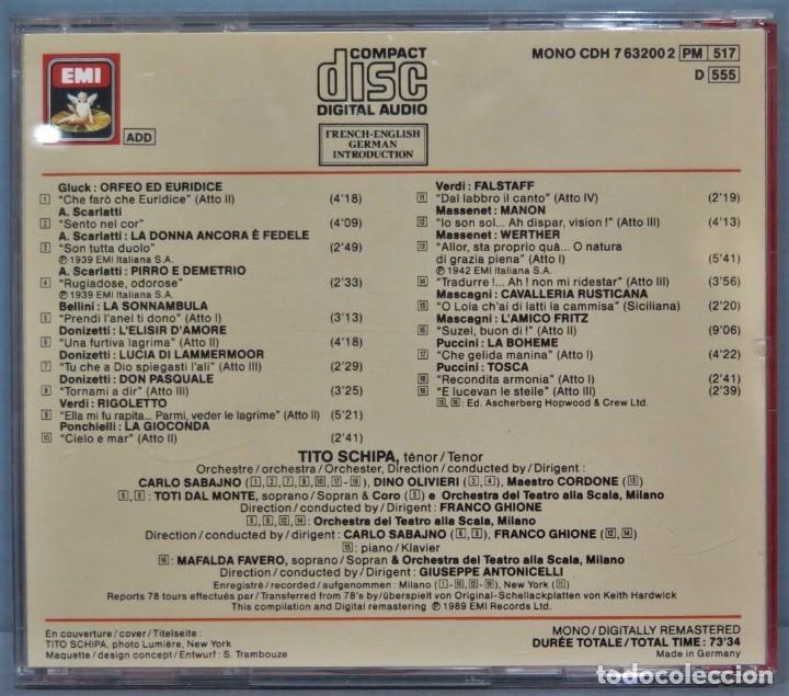 CDs de m&uacute;sica: CD. Tito Schipa. Opera Arias - Foto 2