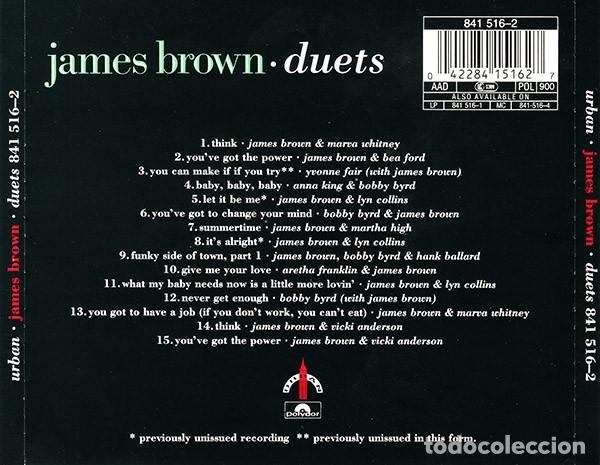 CDs de m&uacute;sica: James Brown - Duets - Foto 2