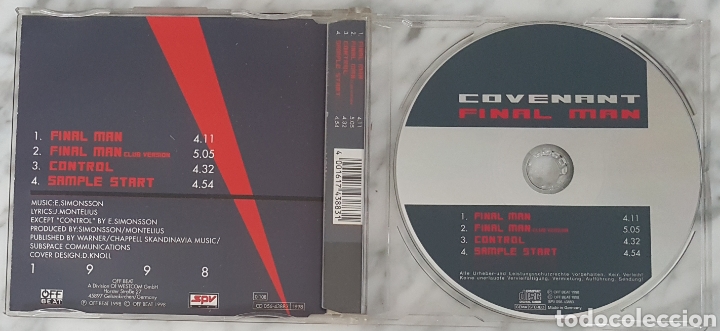 CDs de m&uacute;sica: CD COVENANT - FINAL MAN. SYNTH POP, INDUSTRIAL - Foto 3