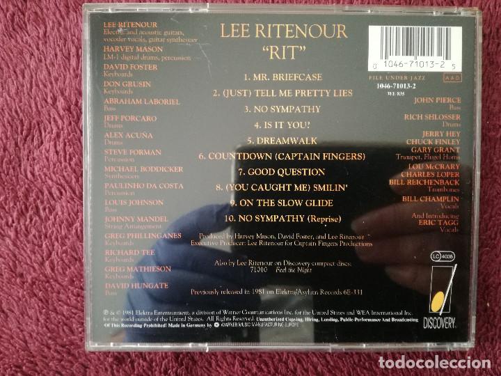 CDs de m&uacute;sica: LEE RITENOUR - RIT - PEDIDO MINIMO 7&euro; - Foto 3