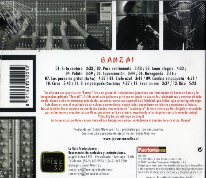 CDs de m&uacute;sica: JOE VASCONCELLOS - BANZAI - CD DIGIPACK - PRECINTADO - Foto 2