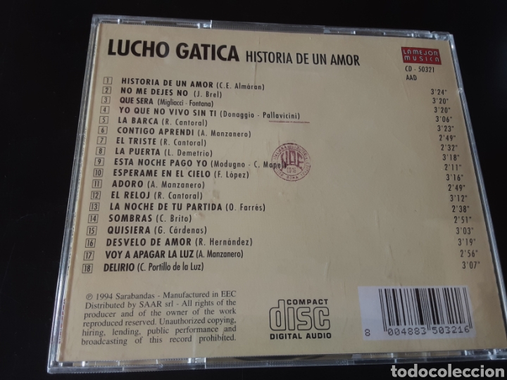 CDs de m&uacute;sica: Lucho Galicia - Foto 3