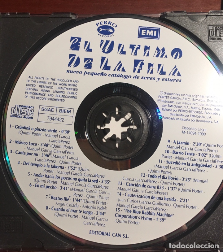 CDs de m&uacute;sica: CD EL &Uacute;LTIMO DE LA FILA - Foto 3