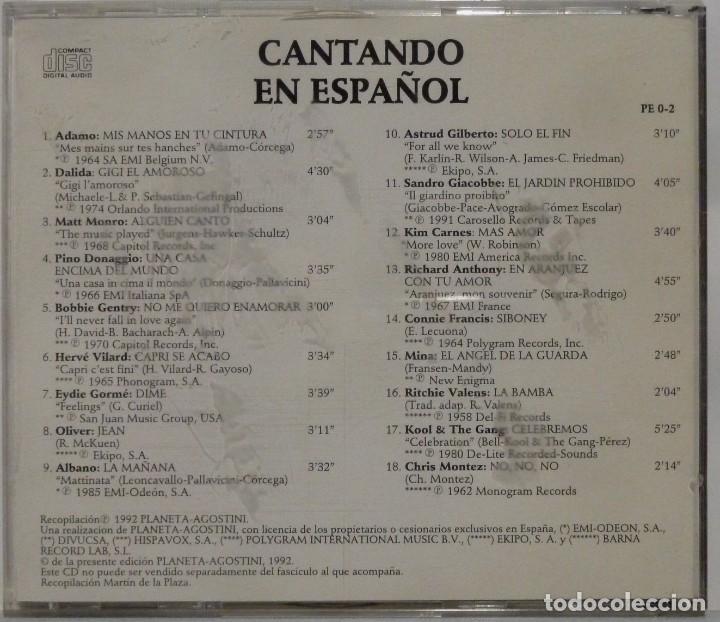 CDs de m&uacute;sica: Cantando en espa&ntilde;ol - Varios int&eacute;rpretes - Foto 2
