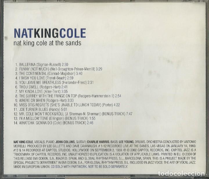 CDs de m&uacute;sica: Nat King Cole - At The Sands - Foto 2