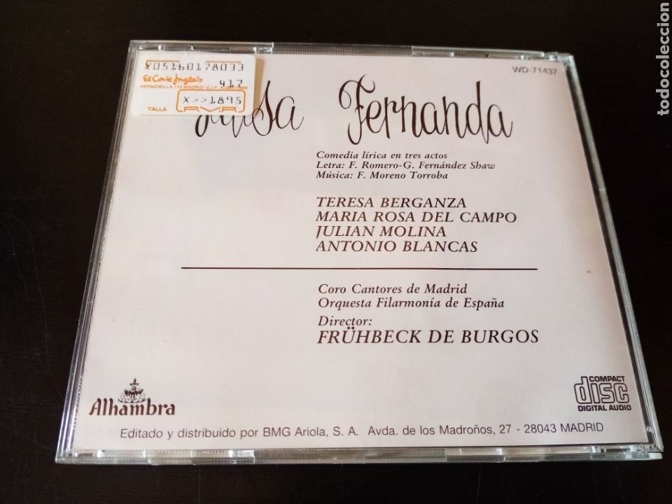 CDs de m&uacute;sica: Luisa Fernanda. - Foto 3