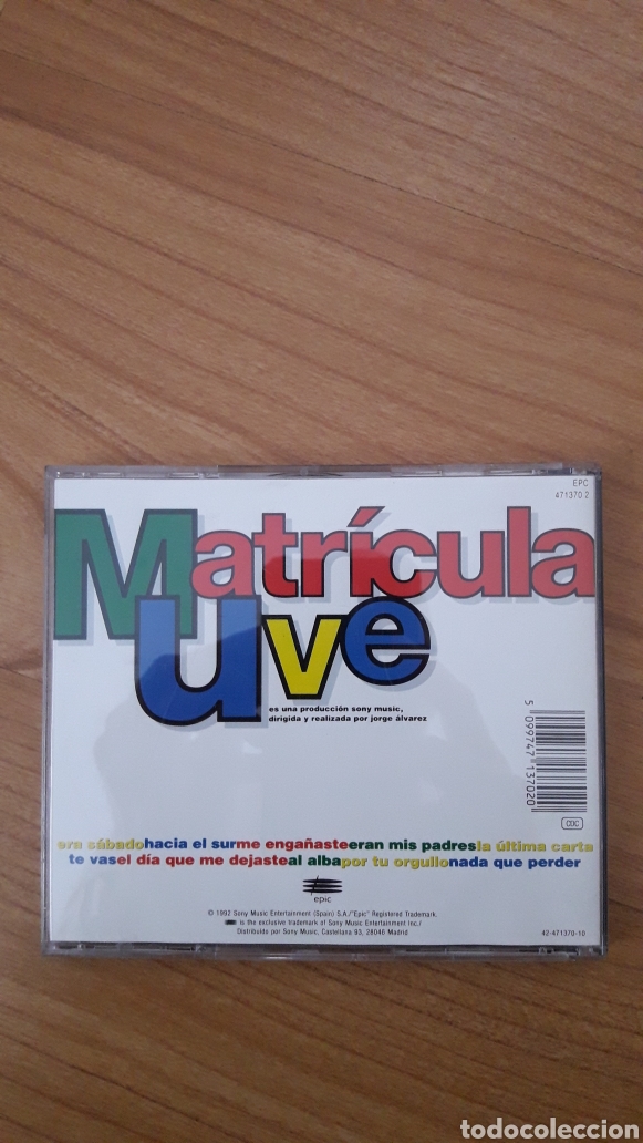 CDs de m&uacute;sica: MATR&Iacute;CULA UVE - Foto 2