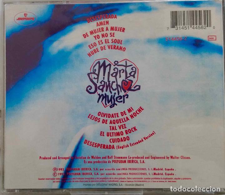 CDs de m&uacute;sica: MARTA S&Aacute;NCHEZ, MUJER - CD COMO NUEVO - Foto 3
